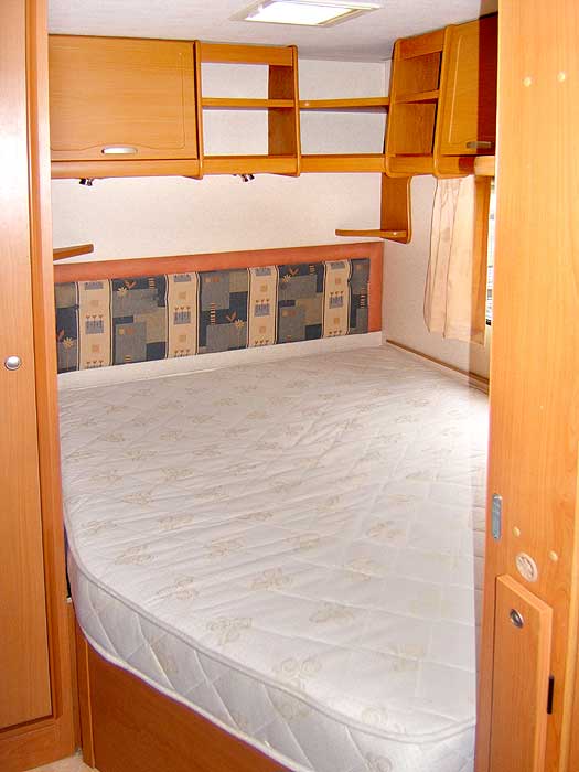The bedroom with fixed double bed.